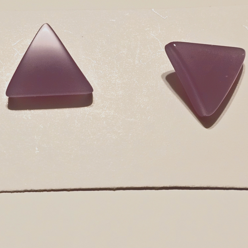 Vintage Purple Triangle Earrings